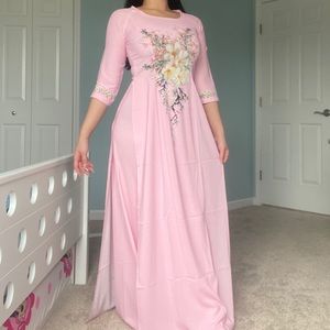 ✨Vietnamese Ao Dai Dress Floral Formal Gown